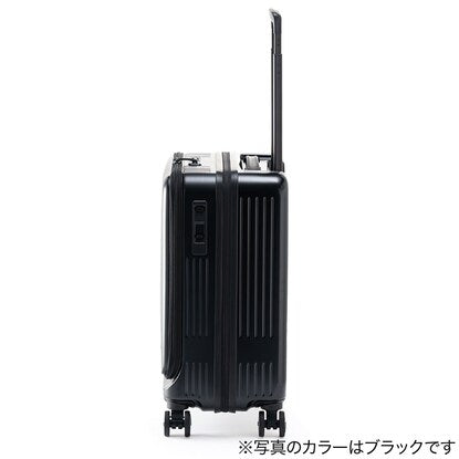 フロントオープン拡張ジッパータイプキャリーケース（38-44L マットアッシュグレー）