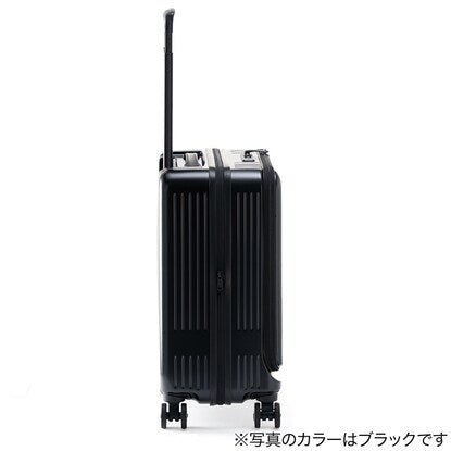 フロントオープン拡張ジッパータイプキャリーケース（38-44L マットアッシュグレー）
