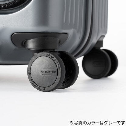 フロントオープン拡張ジッパータイプキャリーケース（38-44L マットブラック）