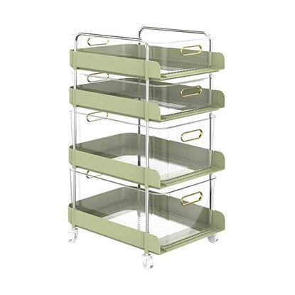 Slim wagon (4 shelves, green)