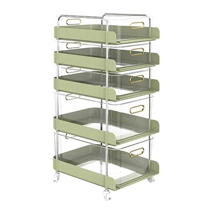 Slim wagon (5 shelves, green)