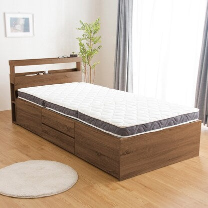 Single shelf chest bed frame (FRM WN)