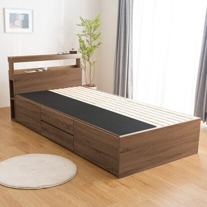 Single shelf chest bed frame (FRM WN)