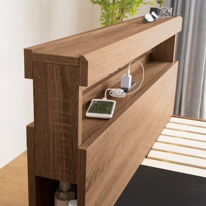 Single shelf chest bed frame (FRM WN)