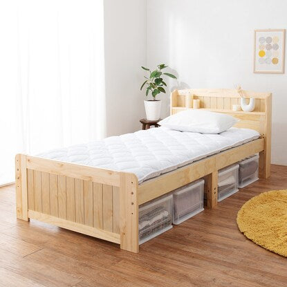 Bed with headboard and slats (S NA)