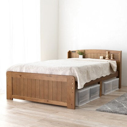 Bed with headboard and slats (SD LBR)