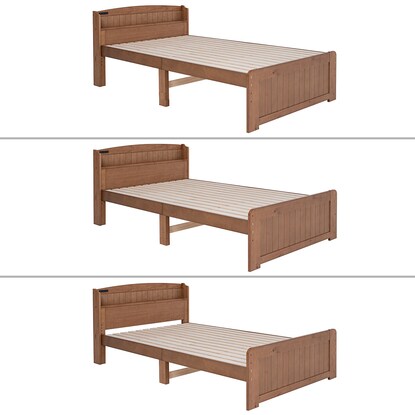 Bed with headboard and slats (SD LBR)