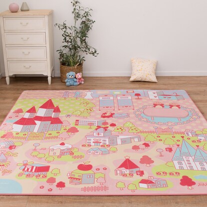 Washable Kids Rug Princess Town 190 x 190