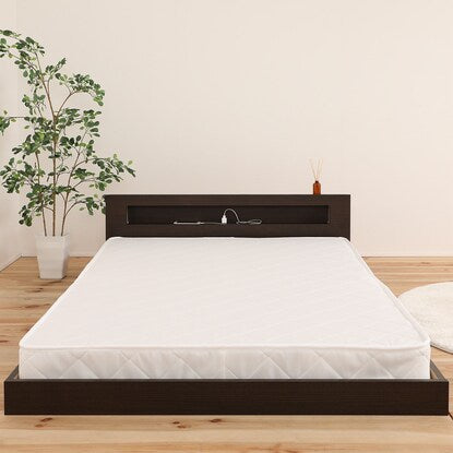 Semi-double floor bed frame with shelf, lighting and power outlet (KWNJ ME BR)