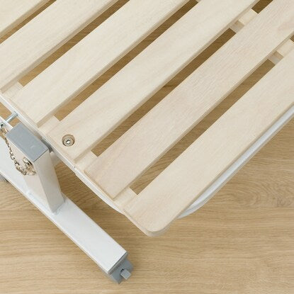 Single folding paulownia wood slat pipe bed (BLNC)