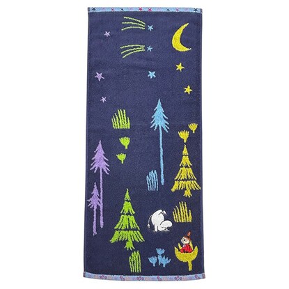 MOOMIN ムーミンフェイスタオル（よるのおさんぽ）34×80