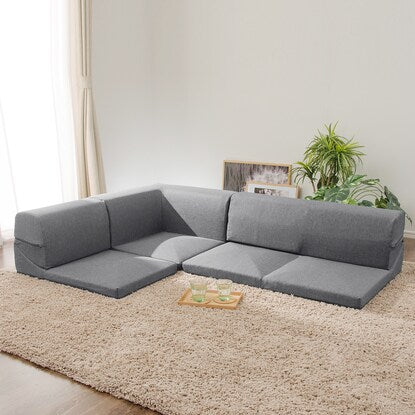 Covering low sofa 3-piece set (Darian GY)