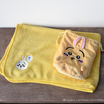 Chiikawa Fluffy Drawstring Blanket (Rabbit)