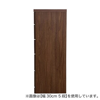 2.5cm刻みで幅が選べる隙間チェスト（幅22.5cm・6段 BR）