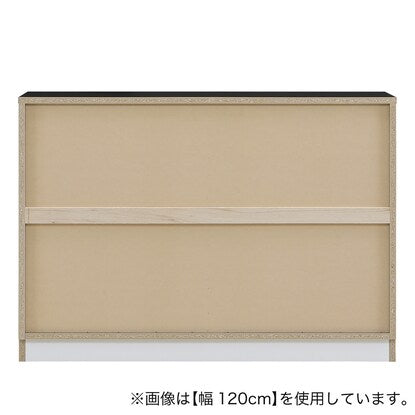 A slim cabinet with beautiful wood grain pattern and sliding doors (width 90 x height 70 cm NGY)