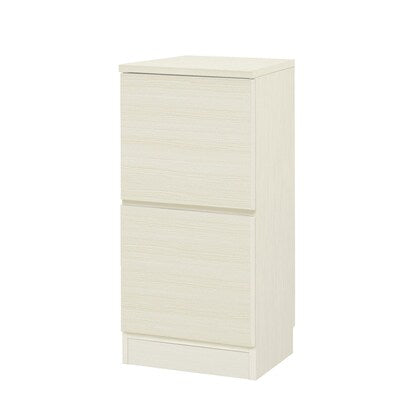 A thin square cabinet with a beautiful wood grain pattern, one row of doors (right-opening, width 38cm, gloss finish WW)