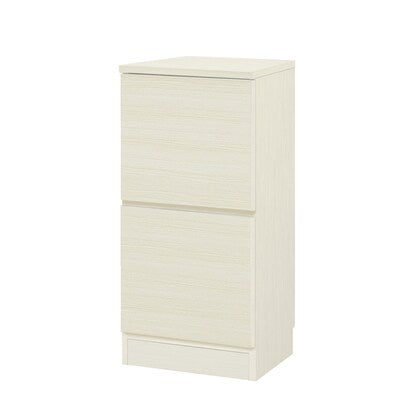 A thin square cabinet with a beautiful wood grain pattern, one row of doors (left-opening, width 38cm, gloss finish WW)