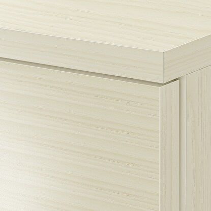 A thin square cabinet with beautiful wood grain pattern and two rows of doors (75cm wide, gloss finish, WW)