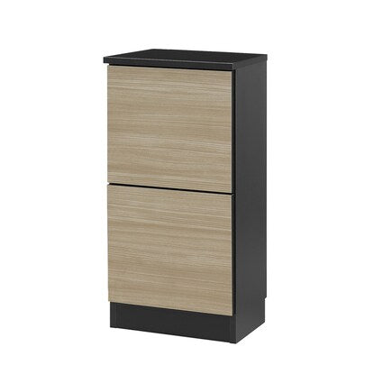 A thin square cabinet with a beautiful wood grain pattern, one row of doors (left-opening, width 38cm, NGY)