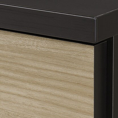 A thin square cabinet with a beautiful wood grain pattern, one row of doors (left-opening, width 38cm, NGY)