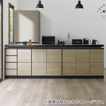 A thin square cabinet with a beautiful wood grain pattern, one row of doors (left-opening, width 38cm, NGY)