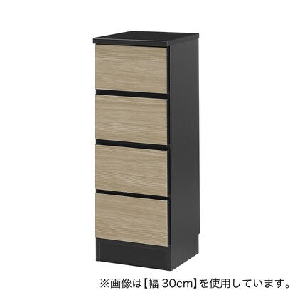 A thin square cabinet with a beautiful wood grain pattern and drawers (36cm wide, NGY)