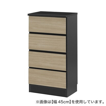 A thin square cabinet with a beautiful wood grain pattern and drawers (45cm wide, NGY)