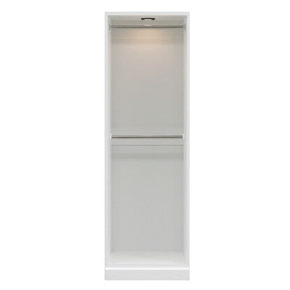 Illuminated wardrobe with 2 hangers (width 57.5cm WH)