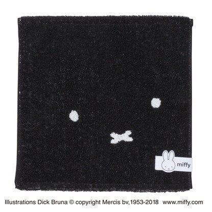 miffy Black Miffy Mini Towel 25x25