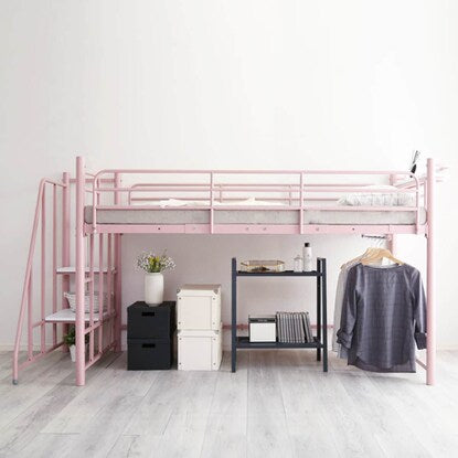 2-level height loft bed with stairs (PI)