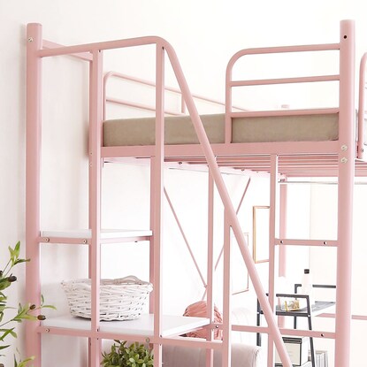 2-level height loft bed with stairs (PI)