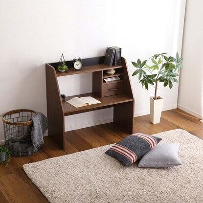 A space-saving low desk (WABK) with a back panel color of your choice