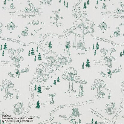 Winnie the Pooh duvet cover, single size (S, green)