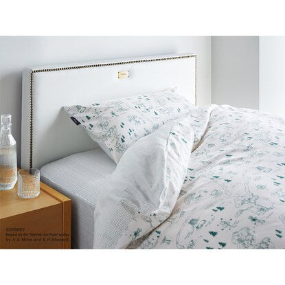 Winnie the Pooh duvet cover, semi-double (SD green)