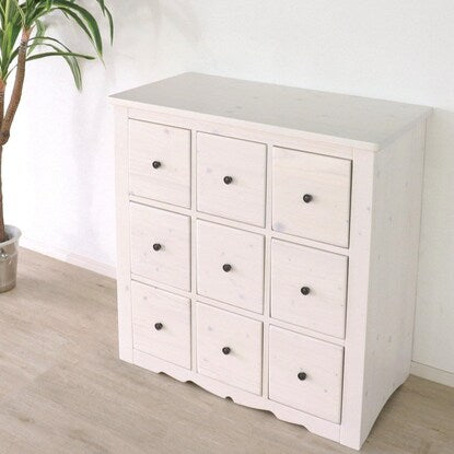 Warm wooden multi-drawer chest (WH)