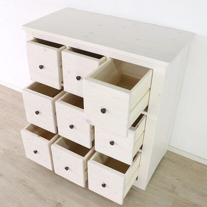 Warm wooden multi-drawer chest (WH)