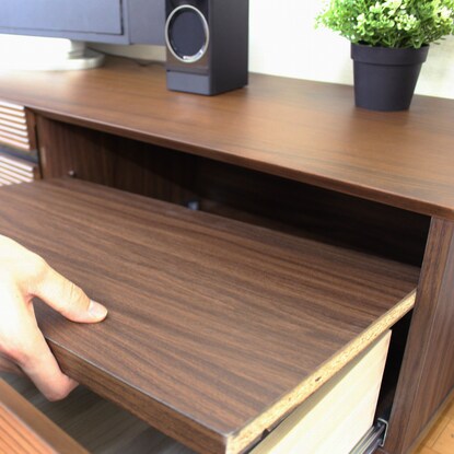 Natural wood TV stand (166 WAL)