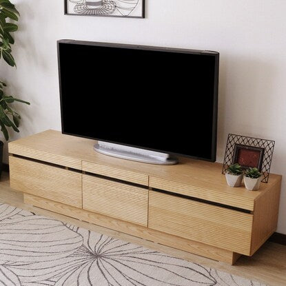 Natural wood TV stand (166 NA)