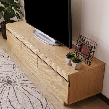 Natural wood TV stand (166 NA)