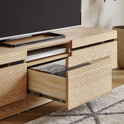 Natural wood TV stand (166 NA)