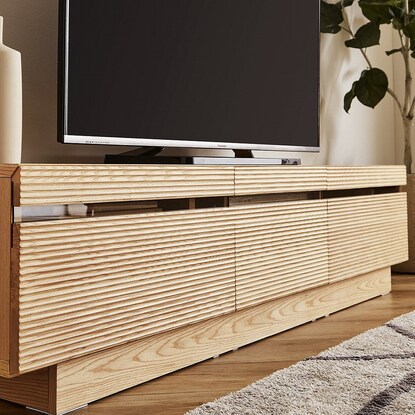 Natural wood TV stand (166 NA)