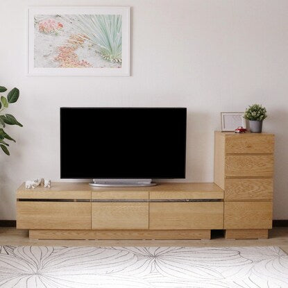 Natural wood TV stand (166 NA)