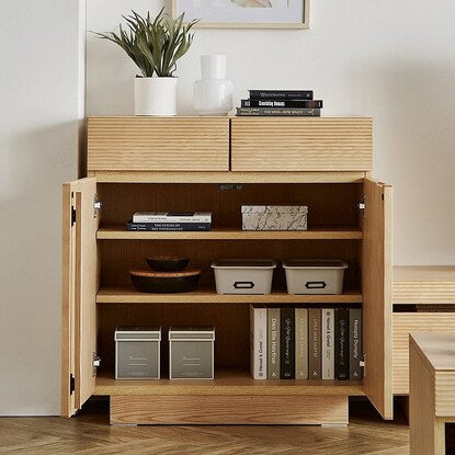 Natural wood sideboard (width 80cm NA)