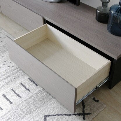 Natural material TV stand (width 210cm GY)