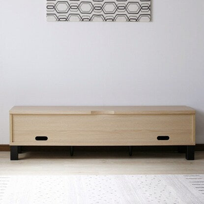 A TV stand featuring natural wood decorations (150cm wide, NA)