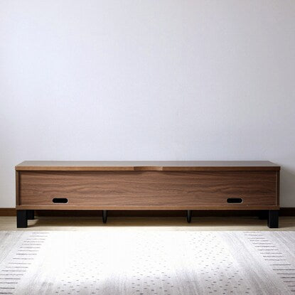 A TV stand featuring natural wood decorations (170cm wide WAL)