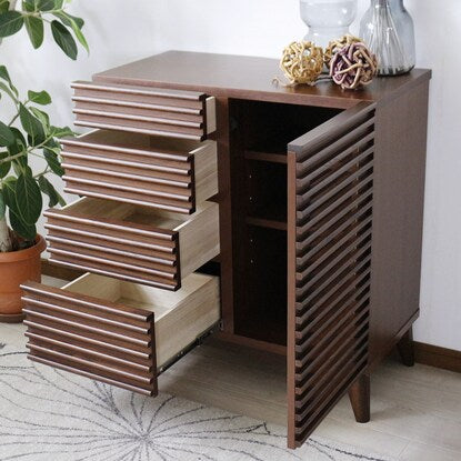 Sideboard (80 WAL) with attractive natural wood decoration