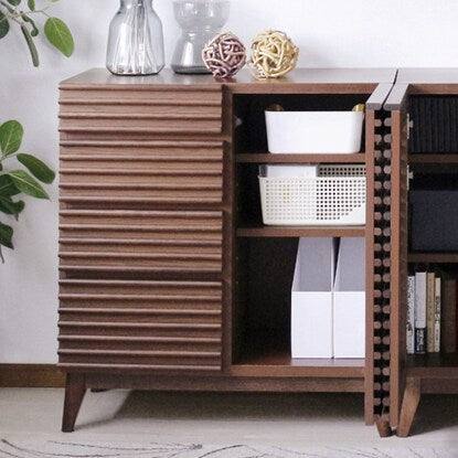 Sideboard (80 WAL) with attractive natural wood decoration