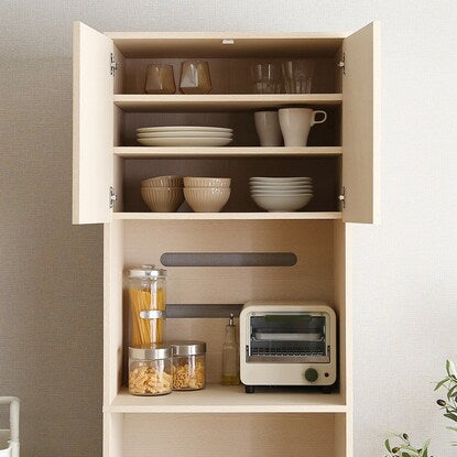 A refreshing wooden trash can rack (slim type WOK)