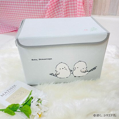 I'm a long-tailed tit. Storage box (light gray)